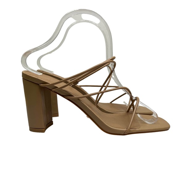 Billini Shoes - Billini Cilla Sandal Asymmetric Strappy Block Heel Maple Tan Women Size 9